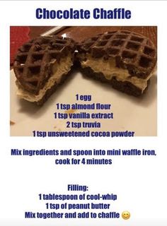 chocolate waffle recipe with instructions on how to make it