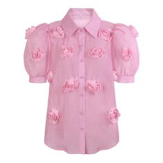 44487980581086|44487980613854|44487980646622 Spring Button-up Blouse With Blouson Sleeves, Spring Blouse With Blouson Sleeves And Button-up, Spring Button-up Shirt With Blouson Sleeves, Spring Workwear Shirt With Balloon Sleeves, Fitted Pink Lantern Sleeve Blouse, Spring Collared Blouse With Blouson Sleeves, Spring Fitted Puff Sleeve Button-up Top, Summer Shirt With Puff And Blouson Sleeves, Summer Button-up Shirt With Blouson Sleeves