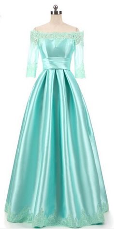 Floor length satin formal emerald mint green lime Floor-length Lace Back Gown For Prom, Full Length Party Evening Dress With Lined Bodice, Full-length Evening Dress With Lined Bodice For Party, Fitted Lace Back Gown For Debutante Ball, Green Lace Ball Gown For Prom, A-line Prom Gown With Lace Bodice, Sweetheart Neckline Gown With Lace Back For Evening, Fitted A-line Prom Gown, A-line Gown With Lace Bodice For Prom