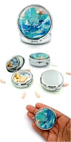 Take your pills and store them in seconds, use this cute Round pill organizer 3 times day.  #pillbox #pillorganizer #pillcase #birthcontrol  #pills #painmanagement #multivitamin #sportsmedicine #fertility #medication #multivitamins #fishoil #dietarysupplement #shophandmade #artisanmade #handmadeaccessories #etsysellers #etsyhandmade #makersmarket #etsyshopowner