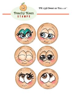 some stickers with eyes and eyelashes on them