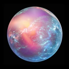 an image of a blue and pink sphere