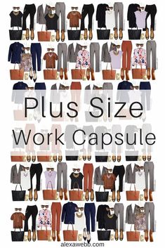 Plus Size Business Capsule Wardrobe, Work Capsule Wardrobe 2020, Fall Business Casual Work Outfits, Fall Business Professional Outfits Plus Size, Plus Size Professor Outfits, Plus Size Professional Capsule Wardrobe, Plus Size Fall Work Outfits 2023, Fall Business Casual Outfits For Women Plus Size, Plus Size Business Casual Fall