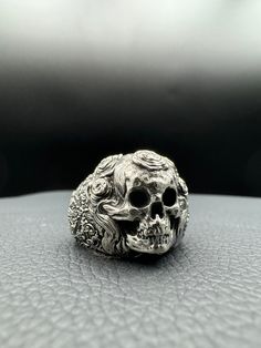 Stering Silver 925, Ring oxidation vintage style.  Ring size we can provide you as you want to be. We are jewelry factory 🤘! Gothic Skull Ring For Formal Occasions, Formal Gothic Skull Ring, Gothic Skull Ring Stamped 925, Gothic Sterling Silver Skull Ring With Oxidized Finish, Gothic Oxidized Sterling Silver Skull Ring, Gothic Vintage, Rose Style, Rose Ring, 925 Ring