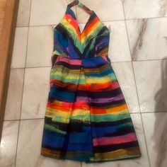 Size 4 Brightly Colored Milly Dress Never Worn Has Tag Milly Dresses, Milly Dress, Bright Colors, Blue Green, Color Blue, Size 4, Mini Dress, Womens Dresses, Green