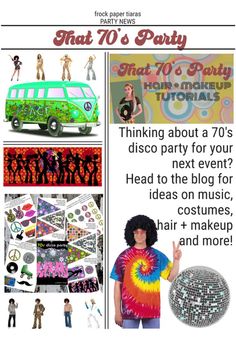 How to create a 70s disco themed party - music, food, drinks, costume and more! See pic link! 70s Theme Party Decorations Diy, 70s Inspired Party, Drinks Costume, 70s Christmas Party, 70s Theme Party Decorations, Planning Vision Board, 70s Hair And Makeup, 70's Hair, 70s Food