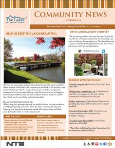 the lake community news page for fall 2013