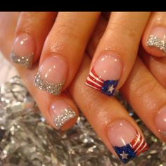 ! Military Wives, Patriotic Nails, French Pedicure, Fourth Of July Nails, 4th Of July Nails, July Nails, Manicure Y Pedicure, Cute Nail Designs, Nail Art Inspiration