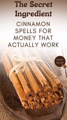 cinnamon spells for money that actually work