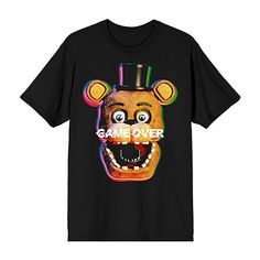 This men's graphic t-shirt featuring Five Nights at Freddys is a fun must-have for your casual wardrobe. Made from soft cotton-jersey for a regular-fit, this tee has short sleeves and a crew neckline - style it with cargo shorts, joggers or jeans. Character: Five Nights At FreddysClosure Type: Pullover HeadFit: Regular FitNeckline: Crew NeckSleeve Length: Short SleeveApparel Length: 29 InchesFiber Content: 100% CottonFabric Description: JerseyCare: Machine Wash, Tumble DryCountry of Origin: Impo Large Shirts, Men's Graphic T Shirt, Five Night, Five Nights At Freddy's, Cargo Shorts, Casual Wardrobe, Men Short Sleeve, Shirts Tops, Graphic Tshirt