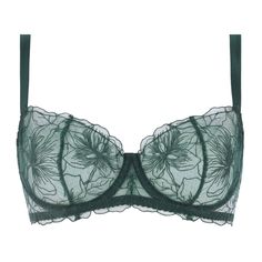 Balconette bra FLEUR OF ENGLAND Eva Balconette Bra With Removable Pads, Elegant Green Push-up Bra, Elegant Green Bra With Padded Cups, Elegant Green Underwire Bra, Balconette Bra, Pretty Lingerie, Luxury Lingerie, Lingerie Set, Women Lingerie