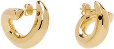 Pair of open hoop earrings in 18k gold-plated sterling silver. · Post-stud fastening · D1 Supplier color: Yellow gold Elegant Gold-tone Earrings As Gift, Elegant Gold-tone Earrings For Gift, Elegant Yellow Gold Earrings With Gold-tone Hardware, Gold-tone Round Earrings, Elegant Hoop Earrings With Gold-tone Hardware, Modern Yellow Gold Earrings With Gold-tone Hardware, Elegant Yellow Gold Hoop Earrings With Gold-tone Hardware, Gold-tone Hoop Earrings For Formal Occasions, Formal Gold-tone Hoop Earrings