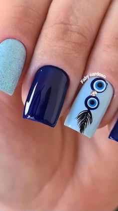 Nails 2023 Trends, Nail Art Simple, Evil Eye Nails, Fancy Nail Art, Nails Art Designs, Eye Nail Art, Elegant Nail Art, Fancy Nails Designs, Nail Art Designs Summer