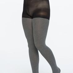 Size 14/16 Fits 5'0"-6'0", 165-235 Lbs. 89% Nylon / 11% Spandex. Machine Wash Cold. Gray Compression Tights With Elastane, Gray Compression Elastane Tights, High Stretch Gray Elastane Tights, Gray Stretch Thigh High Legwear, Gray Thigh High Stretch Tights, Fitted Gray Elastane Tights, Full Length Tight Gray Tights, Gray Full Length Tight Tights, Gray Stretch Thigh-high Legwear