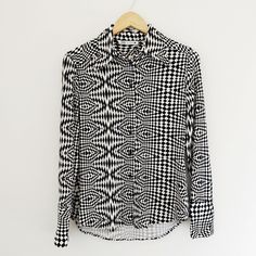 Zara Geometric Print Long Sleeve Top Size M New, With Tag! Long Sleeve Front Button Closure Lightweight Geometric Pattern Offers Welcome Bundle To Save Follow My Instagram @Withlovewanderingjackie Black Shirt With Geometric Pattern For Spring, Chic Patterned Shirt For Fall, Chic Long Sleeve Tops With Geometric Pattern, Patterned Blouse With Button Closure For Work, Zara Printed Tops For Work, Zara Printed Tops For Workwear, Chic Patterned Button-up Blouse, Trendy Fitted Patterned Blouse, Chic Fitted Printed Shirt