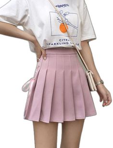 Feminine Pink A-line Skirt, Pink Pleated A-line Skirt, Pink A-line Pleated Skirt, Pleated Flared Mini Skirt In Feminine Style, Trendy Pleated A-line Skirt, White Summer Skirt With Bow, Chic Pink Skirt With Accordion Pleats, Mini Skirt With Bow Detail, Summer Mini Skirt With Bow