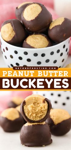 Nothing compares to the classic Peanut Butter Buckeyes! This buckeye candy recipe is a classic. Rich and fudgy, these no-bake chocolate and peanut butter balls will become one of your favorite holiday dessert recipes! Enjoy this Christmas candy idea today! Buckeye Candy, Easy Christmas Candy, Peanut Butter Buckeyes, Christmas Candy Easy, Butter Desserts, Christmas Candy Homemade, Favorite Holiday Desserts, Chocolate Peanut Butter Desserts