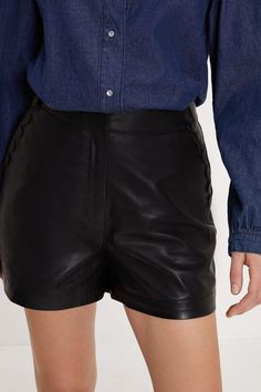 Say hello to the good weather in your new favourite pair of shorts. Whether you're looking for breezy styles in breathable linen or something tailored for smart-casual days, our collection has something for every occasion. Style: Real Leather Scallop Pocket Shorts.  Ideal for: Daywear.  Model wears size UK 10 and is 5' 9" tall. Christmas Party Shoes, Pillow Case Bed, Tanned Makeup, Good Weather, Party Handbags, Velvet Clothes, Sequin Outfit, Christmas Party Outfits, Bed Throw Blanket