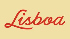 the word lisboa in red on a yellow background