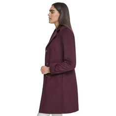 Calvin Klein's single-breasted coat is a classic pick designed with a notched collar and two convenient pockets..Approx. model height is 5'9' and she is wearing a size 4.Approx. 36' long from center back to hem.Notched collar; front button closure.Welt pockets at hips.Lined.Shell: wool/polyester/cashmere/acrylic/nylon/other fibers; lining: polyester.Dry clean.Imported Calvin Klein Long Sleeve Business Outerwear, Calvin Klein Business Outerwear, Calvin Klein Button Closure Fall Outerwear, Calvin Klein Fall Outerwear With Button Closure, Fitted Calvin Klein Single-breasted Outerwear, Calvin Klein Single Breasted Office Blazer, Calvin Klein Single-breasted Blazer For Office, Calvin Klein Single Breasted Blazer For Office, Calvin Klein Notch Lapel Outerwear For Business Casual