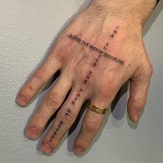 a person's hand with a tattoo on it that says, hope is the path to medicine