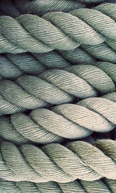 several coils of rope stacked on top of each other