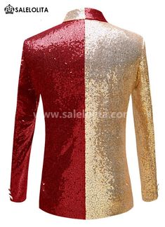 Men's Shiny Red/Gold and Black Sequins Wedding Groom Blazer Jacket Condition: Brand NewColor:Red/Gold and Black SequinsMaterial: PolyesterOccasion: Party, Wedding, Events, Photo shoot or ShowsSleeve Length: Long SleevesCollar: V-neckClosure Type: Single BreastedIncludes: Jacket Groom Blazer, Gothic Victorian Dresses, Sequin Suit, Red Gothic, Sequin Wedding, Gold And Red, Red Sequin, Mens Costumes, Wedding Groom