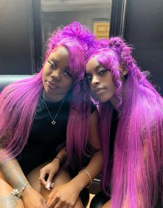 Pinby: @theaishaaaa 💖 Matching Hair Color Friends, Purple Lace Wig, Cosplay Hairstyles, Matching Hairstyles, Hair Frontal, Exotic Hairstyles, Frontal Wig Hairstyles, Ponytail Hairstyle, Cute Box Braids Hairstyles