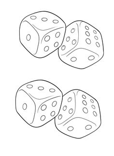 three dices that are on top of each other