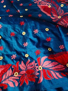 Item....Kantha Stich Saree Fabric...Blended Bangalore Silk Work...Hand Kantha Stich with mirror work Length...Saree 5.5 mtr BP...1 mtr Care...Dry Wash For more collection please click my store link below https://www.etsy.com/in-en/shop/RitaboutiqueCrafts?ref=search_shop_redirect Katan Silk Fabric With Zari Work For Festivals, Dola Silk Embroidered Fabric For Puja And Navratri, Embroidered Dola Silk Fabric For Puja And Navratri, Dola Silk Embroidered Fabric For Puja During Navratri, Blue Zari Work Saree For Festivals, Traditional Katan Silk Wear With Dori Work For Festivals, Festival Katan Silk Traditional Wear With Dori Work, Festival Traditional Katan Silk Attire With Dori Work, Embroidered Katan Silk Blouse Piece For Puja