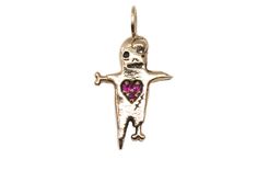 Ghoul with a Heart of Gold Mayan Goddess, Sofia Zakia, Gold River, Waxing Poetic, Modern Western, Ruby Pendant, Halloween Jewelry, Heart Locket, Good Fortune