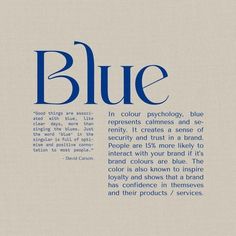 blue in color, mythology, blue represents calmness and serenity it creates a sense of beauty and trust in a brand that is inspired by its colors