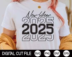 New Year Tshirt Ideas 2022, New Year Shirts Ideas Family, Retro New Year, Cricut Tshirt, Family Shirt Design, Happy New Year Shirt, New Year Svg, Cricut Svgs, New Year Happy