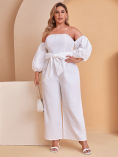 Plus Size Jumpsuit Wedding, White Jumpsuit Outfit, Plus Size White Jumpsuit, Plus Size Pant Suits, Plus Size Palazzo, Jumpsuit Outfit Casual, Jumpsuit Wedding, Palazzo Jumpsuit