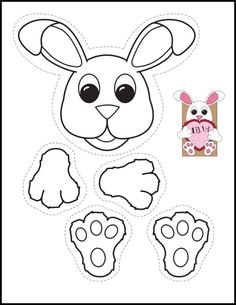 the paper cut out of an animal's face and paw printable to make it look