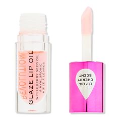 Glaze Lip Oil - Makeup Revolution | Ulta Beauty Cherry Scent, Cosmetic Inspiration, Revlon Makeup, Beauty Glazed, Fancy Watches, Lip Balm Set, Beautiful Braided Hair, Eye Makeup Designs, Affordable Makeup