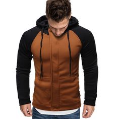 Introducing the Men's Casual Slim Zipper Hooded Cardigan Hoodie. the perfect addition to your wardrobe for a comfortable and stylish look. This cardigan hoodie is made with a blend of polyester and cotton materials. ensuring that it is both soft and durable.The hoodie features a sleek. slim-fit design with a zipper front closure. allowing for easy wear and customization of your look. With long sleeves and a cozy hood. you can stay warm and comfortable during those chilly days.This cardigan hoodi Urban Style Fleece Hoodie For Fall, Urban Fleece Hoodie Jacket For Fall, Black Cotton Fleece Hoodie Jacket, Black Hooded Cotton Fleece Jacket, Casual Hooded Sweater With Zipper Closure, Hooded Cotton Fleece Jacket With Adjustable Hood, Cotton Hooded Fleece Jacket With Adjustable Hood, Brown Fleece Hooded Jacket, Sporty Brown Hooded Jacket For Fall