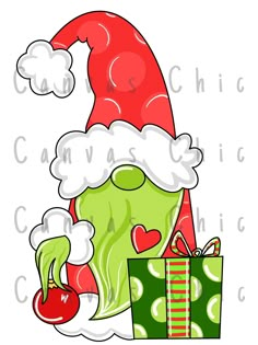 an image of santa hat with presents on it's head and the words christmas written in