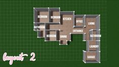 the floor plan for an apartment with two bedroom and one bathroom, which is located at the