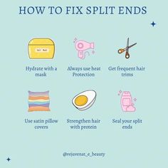 How To Heal Split Ends, How To Stop Split Ends, Split Ends Repair Diy Hair Masks, How To Prevent Split Ends, How To Fix Split Ends, How To Fix Damaged Hair, How To Get Rid Of Split Ends, Hair Mask For Split Ends, Split End Hair Mask