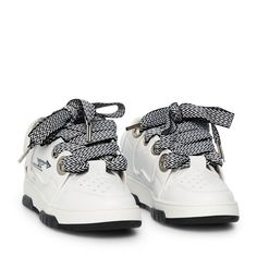 Sneaker Lads 700 Versione 5 total white with lace black Cristian Zerotre Shoes, Christian Zerotre, Concept Sneakers, Total White, Shoes Outfit, Girly Shoes, Swag Shoes, Us Man, Black Laces