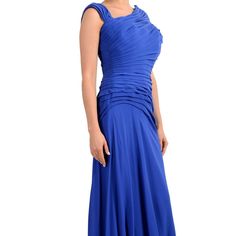 Versace Women's Blue 100% Silk Maxi Evening Dress Us M It 42 New Without Tags Country/Region Of Manufacture: Italy Retail Value: $7525 This Is Authentic Versace Women's Blue 100% Silk Maxi Evening Dress Sku: V-16094 Material: 100% Silk Bust: 16.5" Length: 63" Elegant Blue A-line Maxi Dress, Blue A-line Evening Dress With Pleated Bodice, Blue Ruched Maxi Dress, Blue Maxi Dress With Pleated Bodice For Gala, Blue A-line Formal Evening Dress, Blue A-line Evening Dress For Formal Occasions, Blue A-line Evening Dress For Formal Events, Blue Cocktail Maxi Dress With Ruched Bodice, Blue Ruched Bodice Maxi Dress For Cocktail