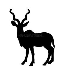 an antelope silhouette on a white background