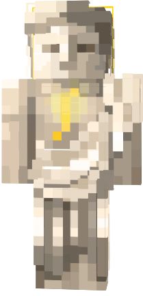 a pixellated image of a man in white and yellow