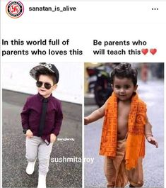 an image of two children wearing different clothes and one has a scarf on his neck