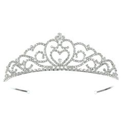 The SAMKY Tiara is a testament to the grace and style of a modern bride. This stunning piece, adorned with dazzling rhinestones and crystals, is poised to complement your bridal glow. Engineered with a copper base for a featherlight feel, it ensures a snug fit without compromising on the luxurious look. The tiaras 2-inch height enhances your bridal hairstyle, while the meticulously placed gems catch the light with an ethereal shimmer. Easy to secure with included bobby pins, its a tiara that all Crystal Tiara, Bridal Hairstyle, Wedding Look, Crystal Tiaras, Bridal Crown, The Grace, Modern Bride, Wedding Looks, 15 Dresses