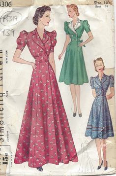 a woman's dress and jacket pattern from the 1950's, with an attached collar