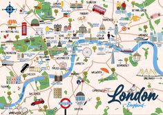 a map of london with all the major attractions