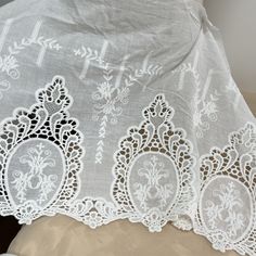 Description: Wide Embroidery floral cotton trim in Off white, Cotton Lace Trim Embroidered, ideal for sew on garments, DIY crafts ◆This listing is for 1 Yard. More in stock, will be sent in one continuous piece whenever possible. ◆Width: the full width is about 13.58'' ( 34.5 cm ) ◆It will be perfect for bow knots hairpin, baby clothes, sleeve edge, skirt edge,curtain, veil, socks, dress, home decoration, handbags, tablecloth...  ◆Wholesale acceptable!  ◆If you want more, please feel free to sen White Floral Embroidery Baptism Dress, Embroidered Cotton Baptism Dress, White Floral Embroidered Baptism Dress, Summer Embroidered Baptism Dress, Summer Baptism Dress With Embroidery, Summer Baptism Dress Embroidered, White Embroidered Baptism Dress For Summer, White Lace Baptism Dress For Summer, White Lace Patchwork Baptism Dress For Summer