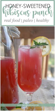 two glasses filled with watermelon and lemonade sitting on top of a table